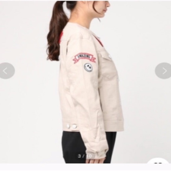 GUESS Ecru Patch Denim Cotton Jacket size XS/S - Picture 6 of 8